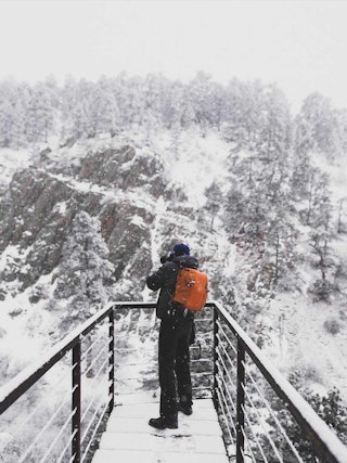 Rotary Park overlook Casper, Wyoming winter