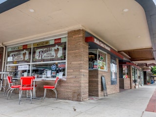 Old sodas, shakes and malts as well as ice cream and cheese cakes served at the historical Rialto building in Downtown Casper