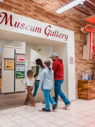 Family Exploring the Fort Caspar Museum